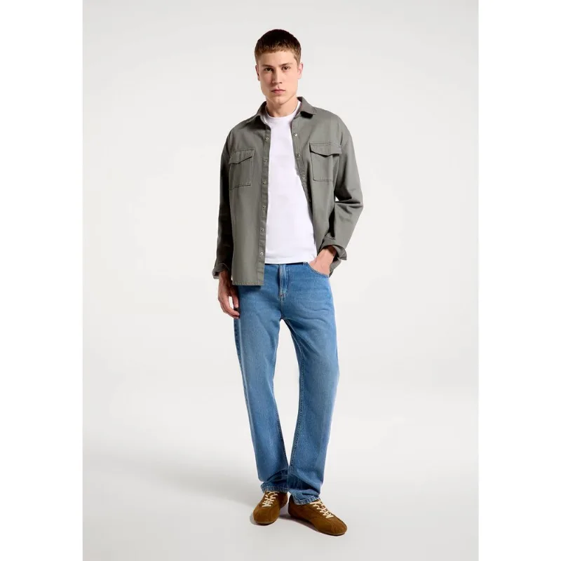 Camisa Masculina Regular em Sarja - Verde M