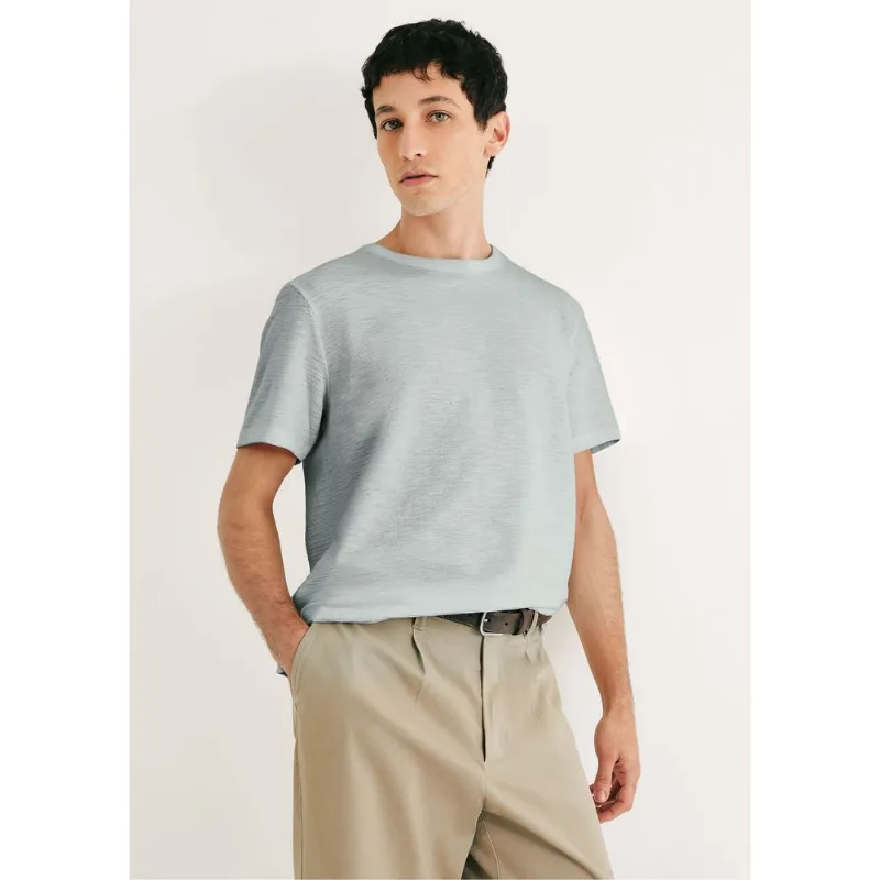 Camiseta Masculina Texturizada Regular - Azul XXG