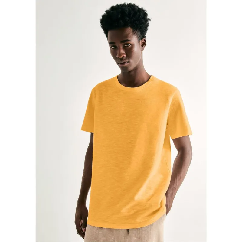 Camiseta Masculina Texturizada Regular - Amarelo G
