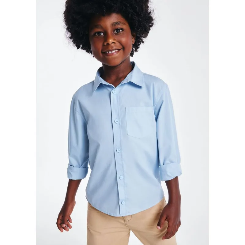 Camisa Infantil Menino Em Tricoline - Azul 012