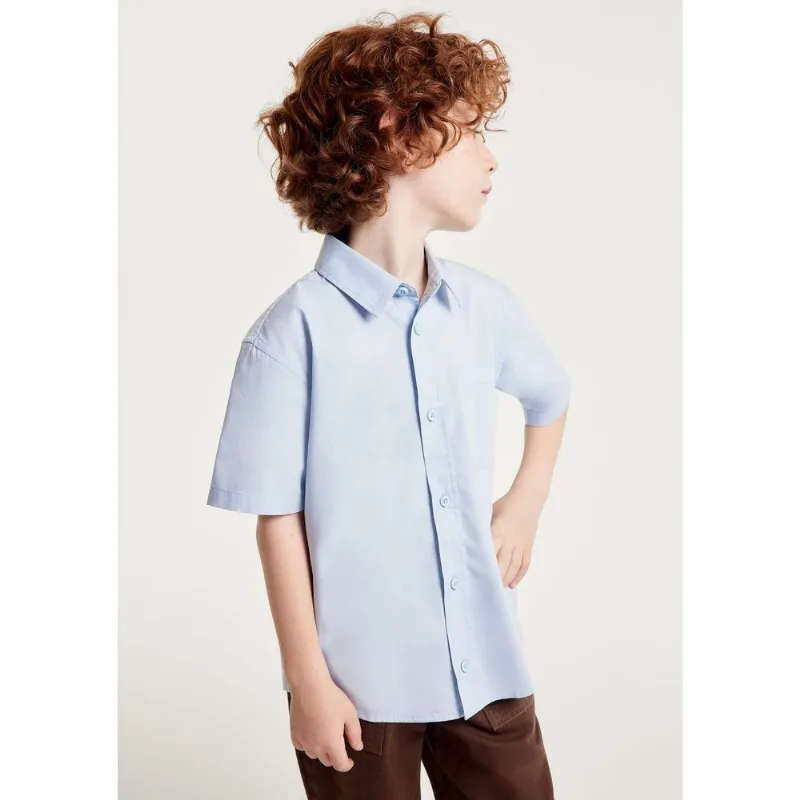 Camisa Infantil Menino Manga Curta - Azul 010