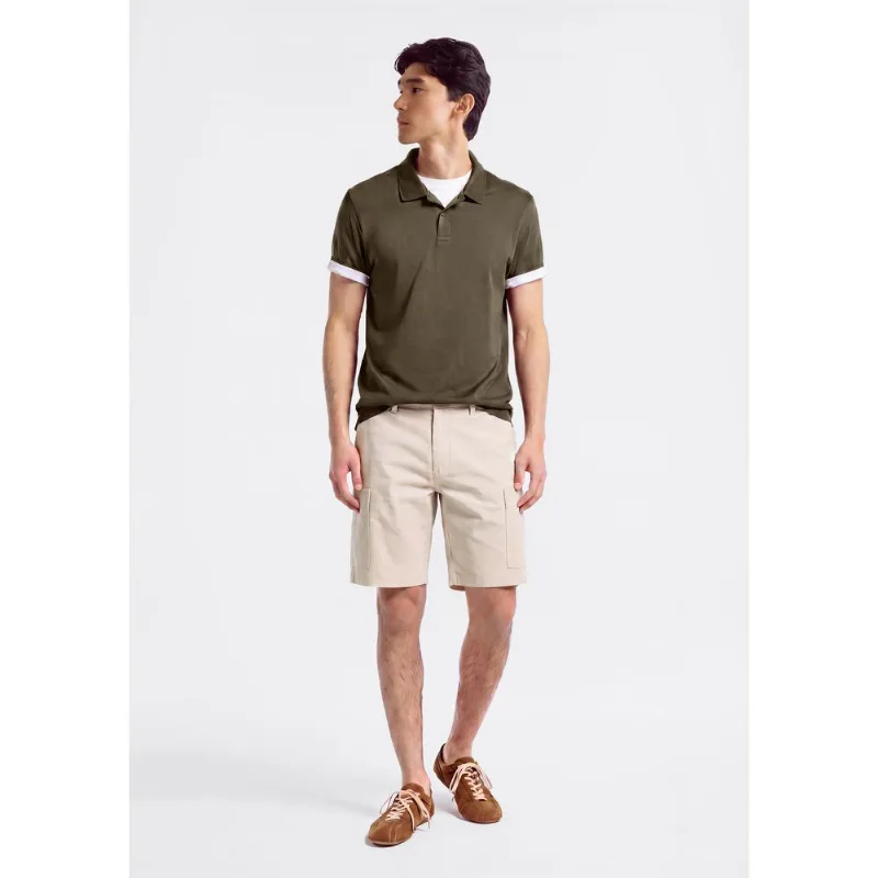 Bermuda Masculina Cargo Em Sarja - Bege 040