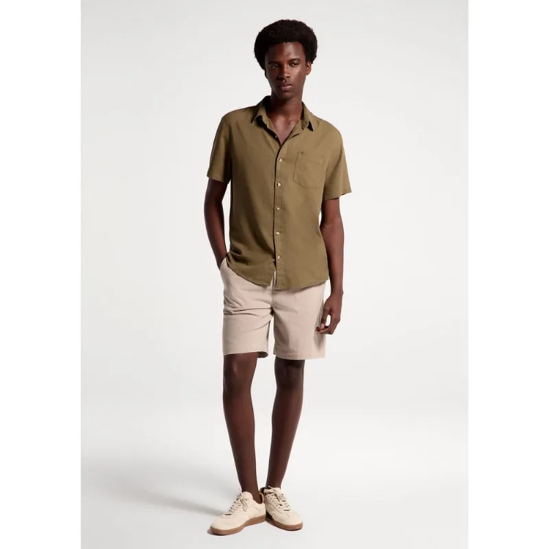 Bermuda Masculina Em Algodão Texturizado - Cinza 038