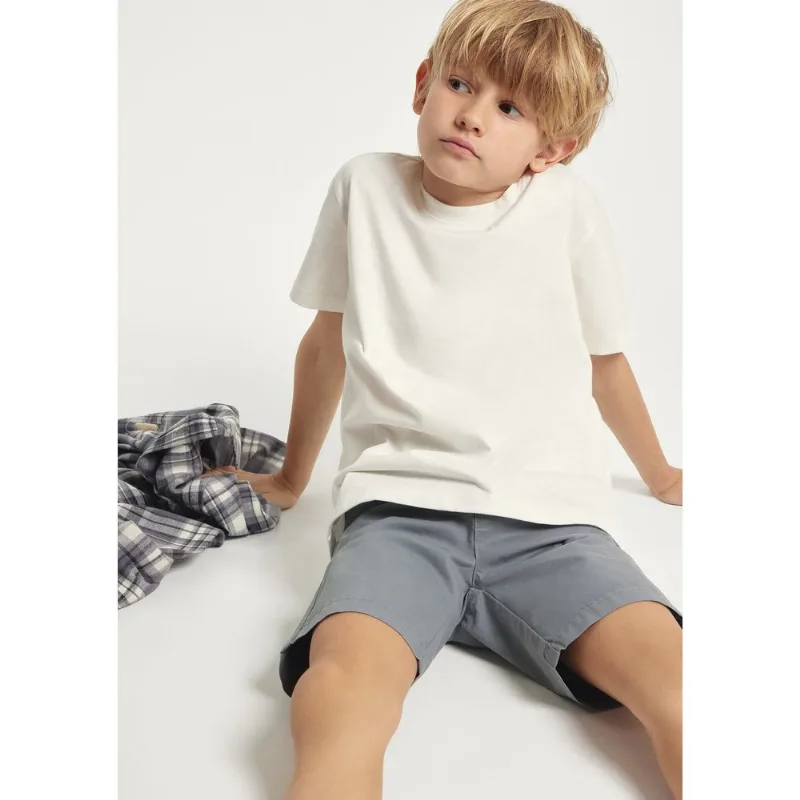 Bermuda Básica Infantil Menino Chino - Cinza 006