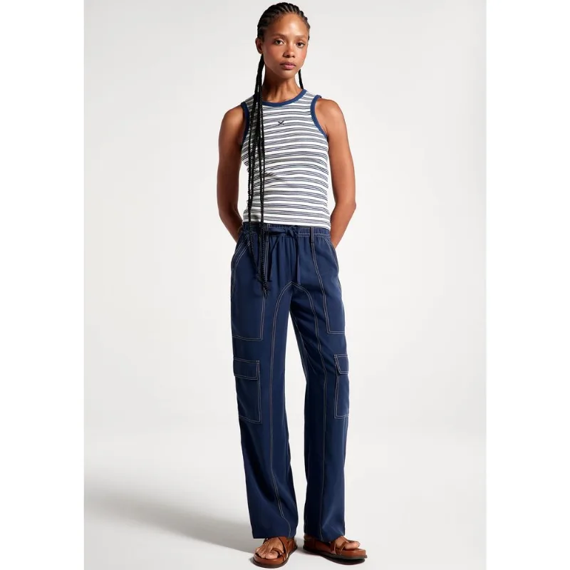 Calça Feminina Cargo Peach Touch - Azul 042