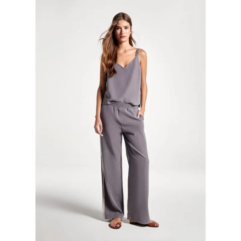 Calça Feminina Peach Touch Cintura Média - Cinza 038