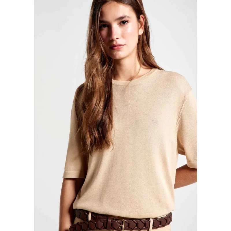 Blusa Feminina Em Tricô Leve - Bege P