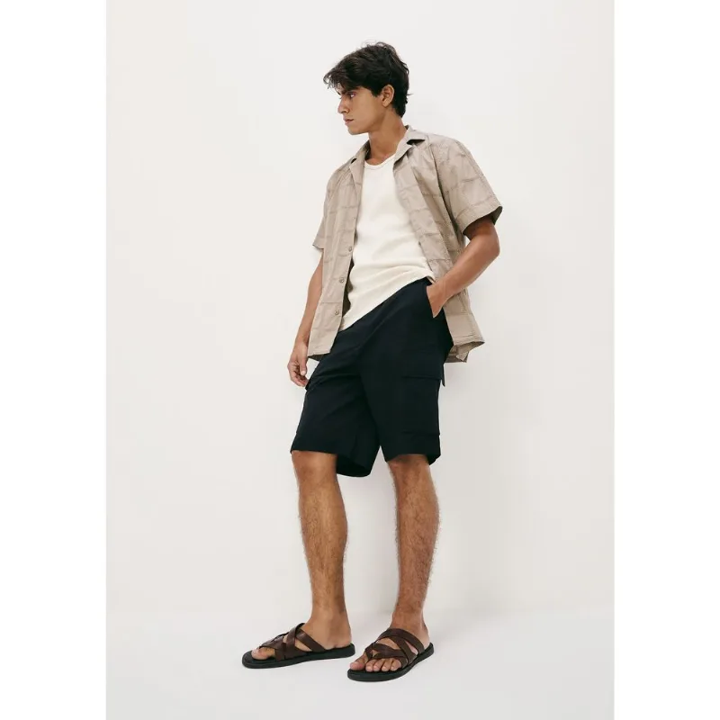 Bermuda Masculina Cargo Reta - Preto 036