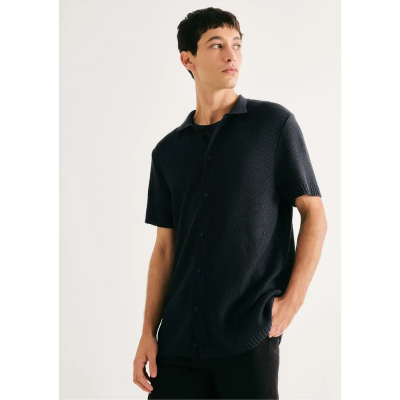 Camiseta Masculina Comfort Em Tricô - Preto G
