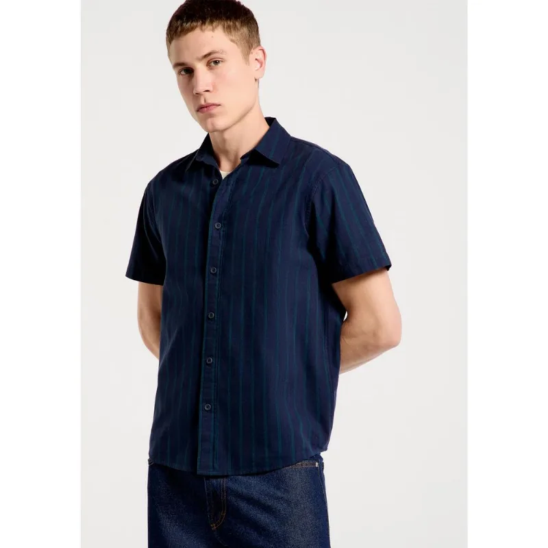 Camisa Masculina Fio Tinto Estampada - Azul M
