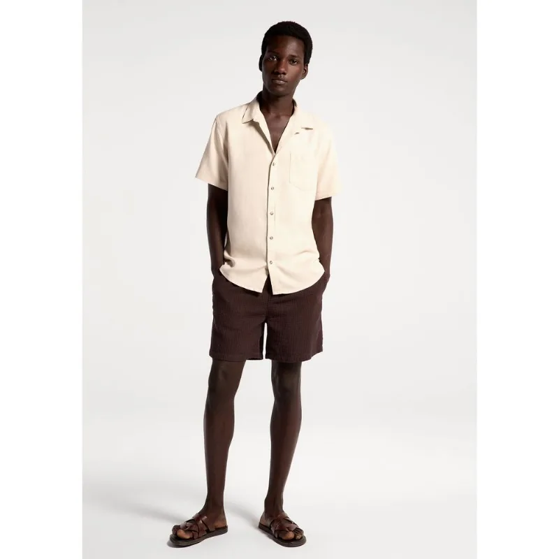 Bermuda Masculina Reta Texturizada - Marrom M