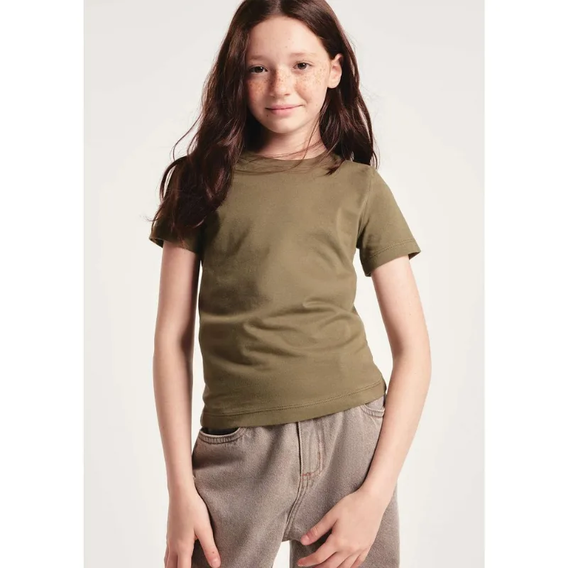 Blusa Manga Curta Infantil Menina Em Malha - Verde 016