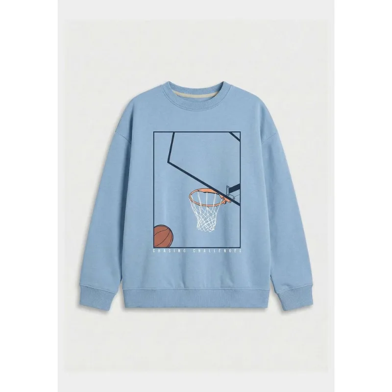 Blusão Infantil Menino Em Moletom Estampado - Azul 014