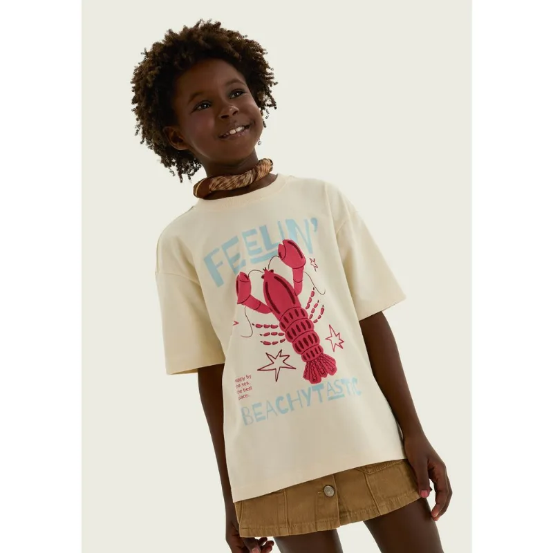 Blusa Infantil Menina Oversized Super Cotton - Creme 012