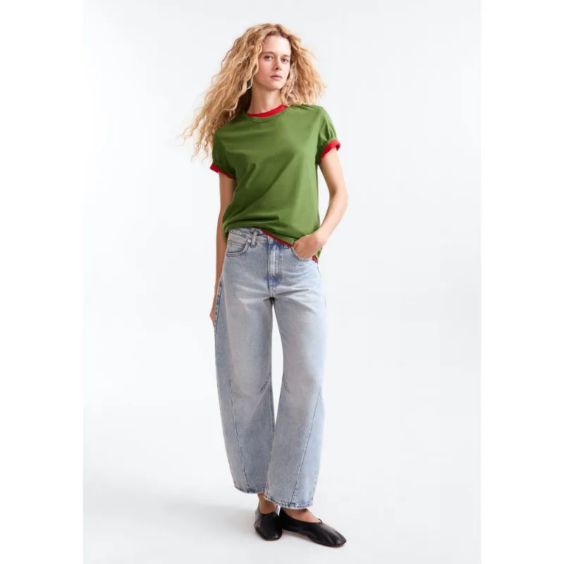 Calça Jeans Feminina Balloon Cintura Alta - Azul 036