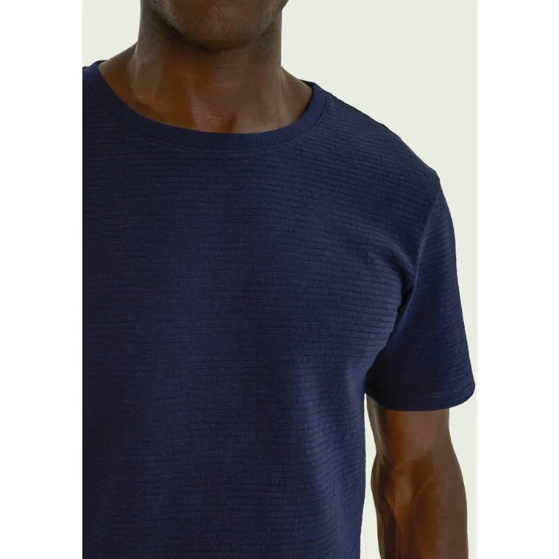 Camiseta Masculina Texturizada Regular - Azul G