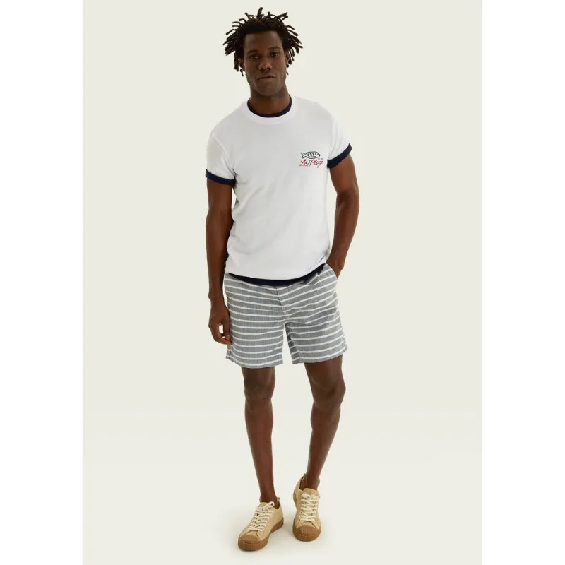 Camiseta Masculina Manga Curta Com Estampa - Branco XXG