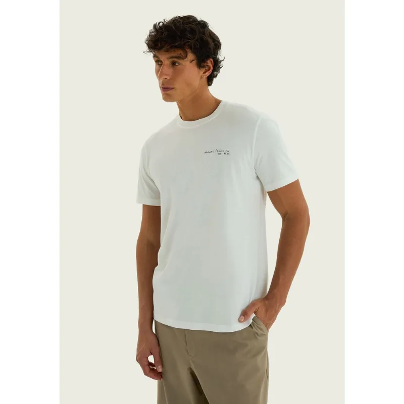 Camiseta Masculina Manga Curta Com Estampa - Off white XXG