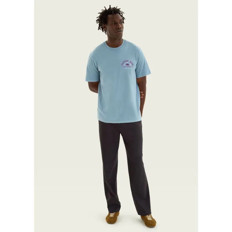 Camiseta Masculina Super Cotton Estampada - Azul XG