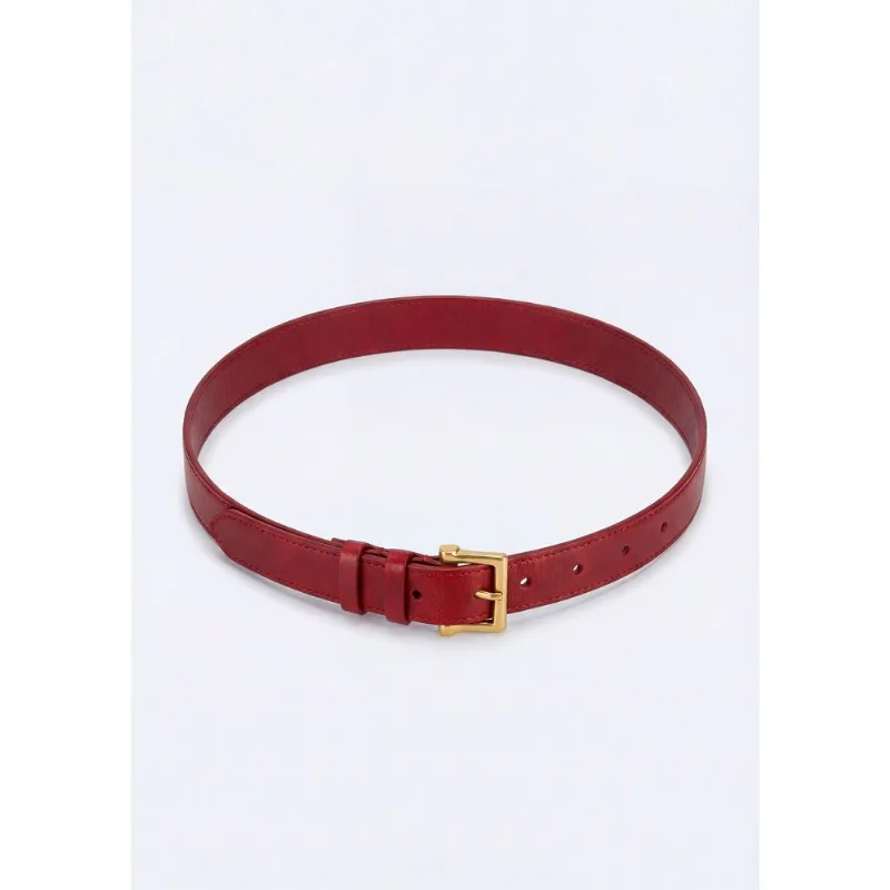 Cinto Feminino Fino Pu - Vermelho M