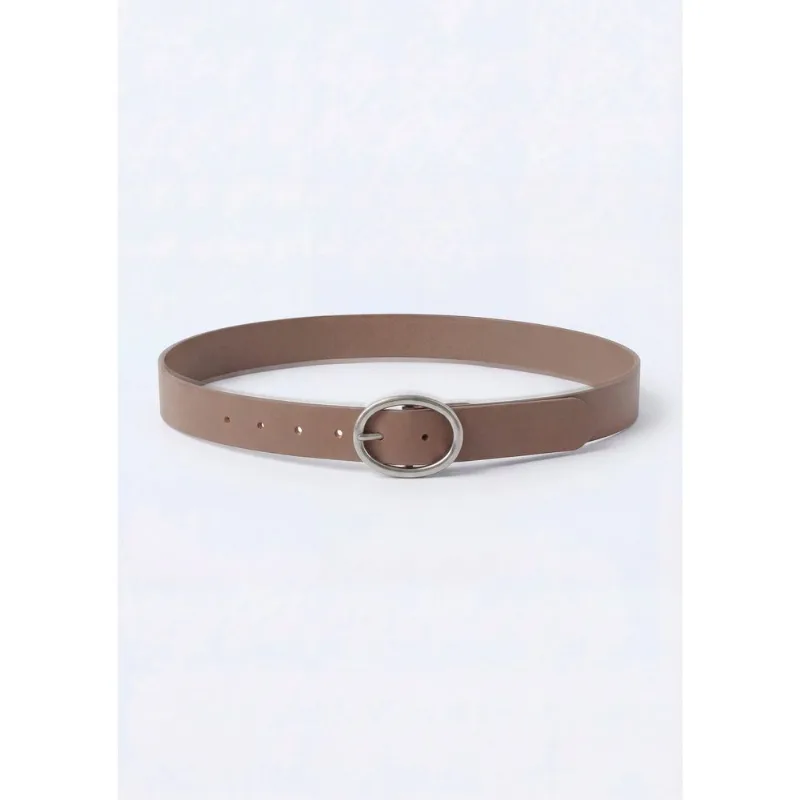 Cinto Feminino Fivela Redonda - Bege G