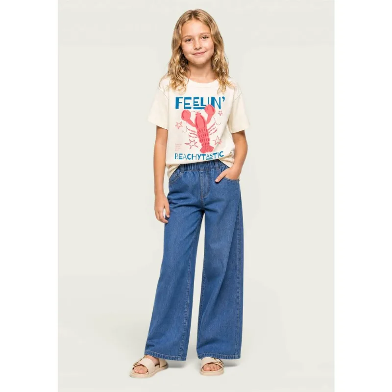 Calça Infantil Menina Em Jeans Leve - Azul 010