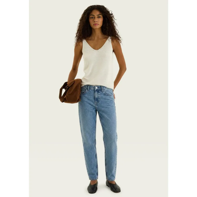 Calça Jeans Feminina Reta Cintura Baixa - Azul 046