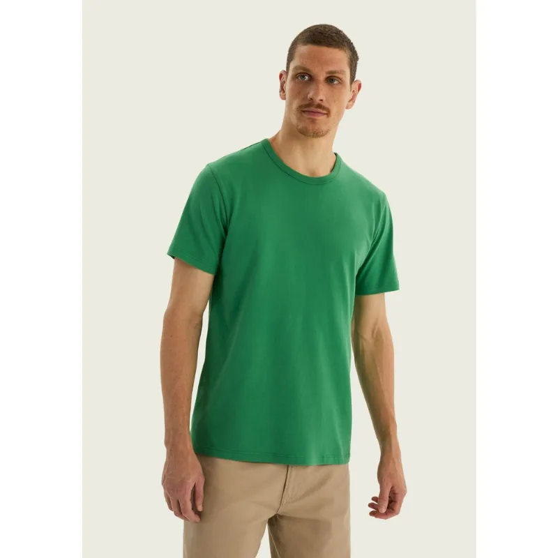 Camiseta Básica Masculina Manga Curta Slim - Verde XXG