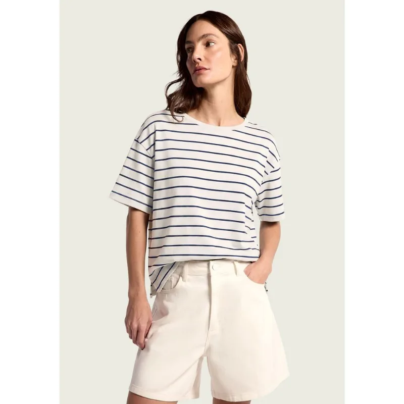 Blusa Feminina Em Malha Listrada - Off white P
