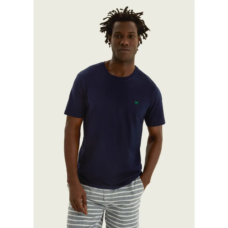 Camiseta Básica Masculina World Com Bordado - Azul M