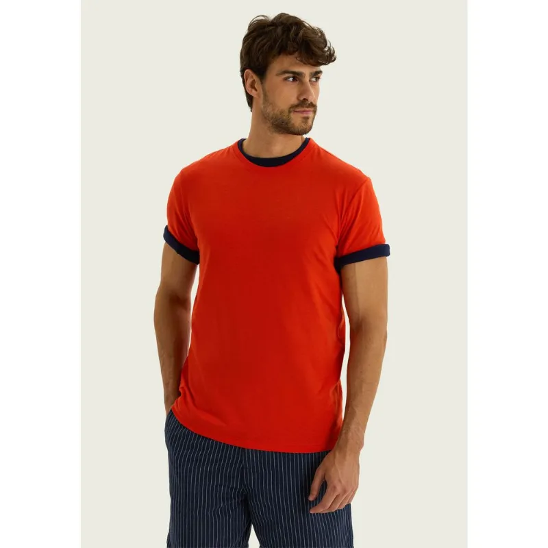 Camiseta Básica Unissex Manga Curta Regular World - Vermelho G