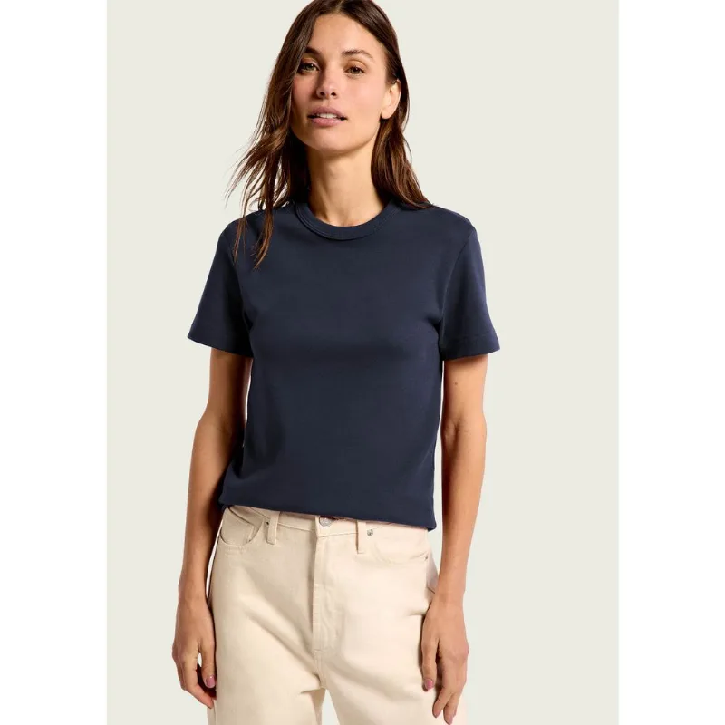 Camiseta Feminina Slim Em Algodão - Azul G