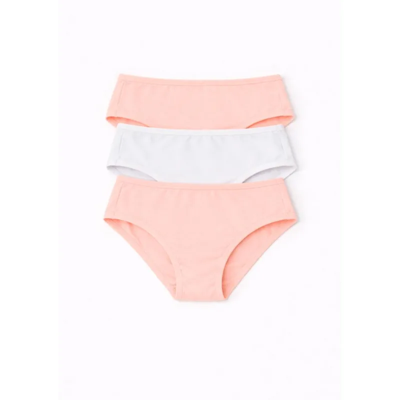 kit Com 3 Calcinhas Infantil Em Ribana - Multicolorido 012
