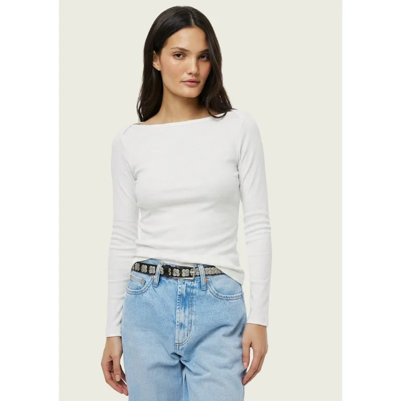 Blusa Feminina Manga Longa Com Elastano - Branco XG