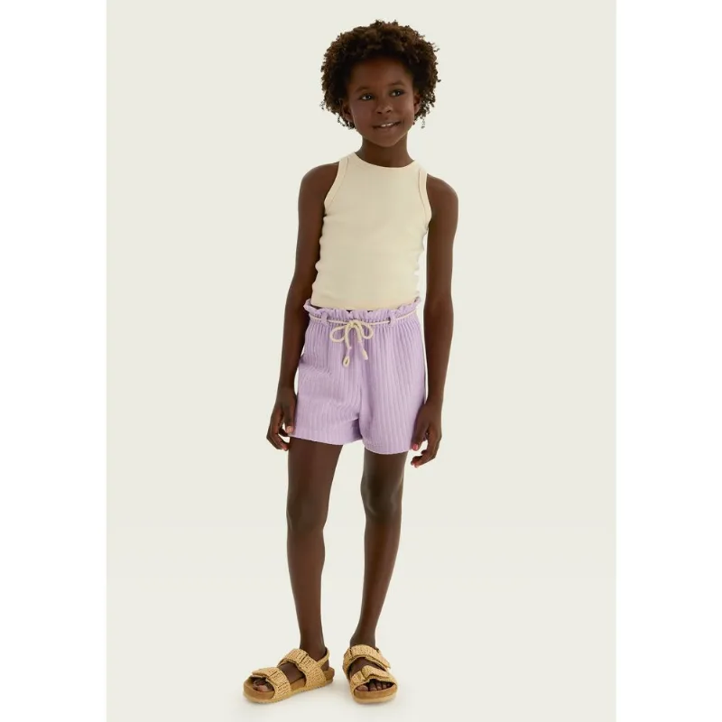 Conjunto Infantil Menina Em Fio Tinto - Roxo 014