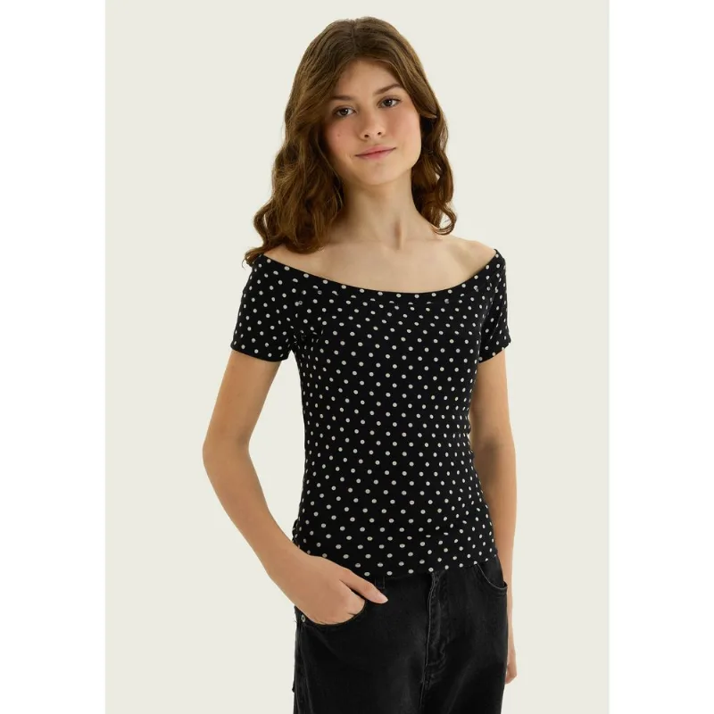 Blusa Teen Ombro A Ombro - Preto XP