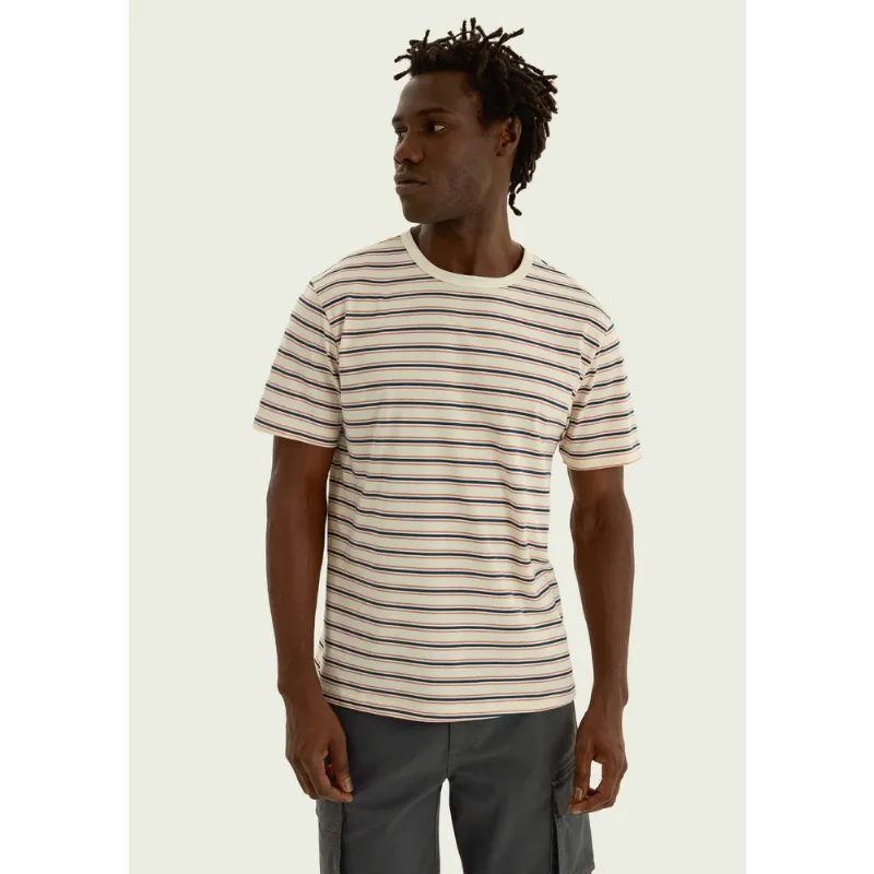 Camiseta Masculina Manga Curta Listrada - Creme XXG