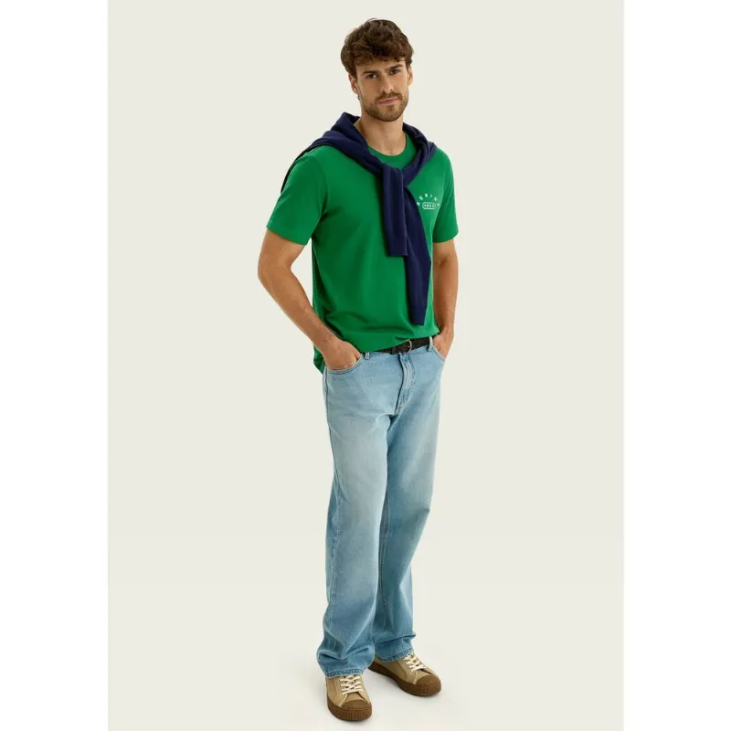 Camiseta Masculina Com Estampa Em Malha Premium - Verde XG