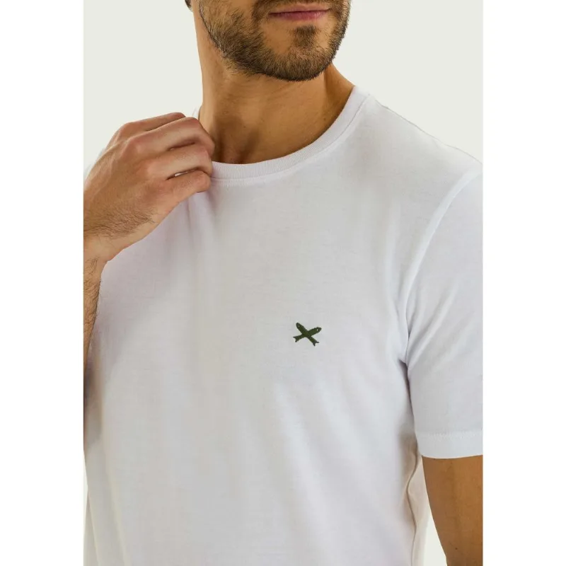 Camiseta Básica Masculina World Com Bordado - Branco M