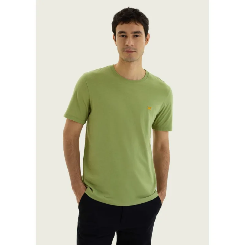 Camiseta Básica Masculina World Com Bordado - Verde XG