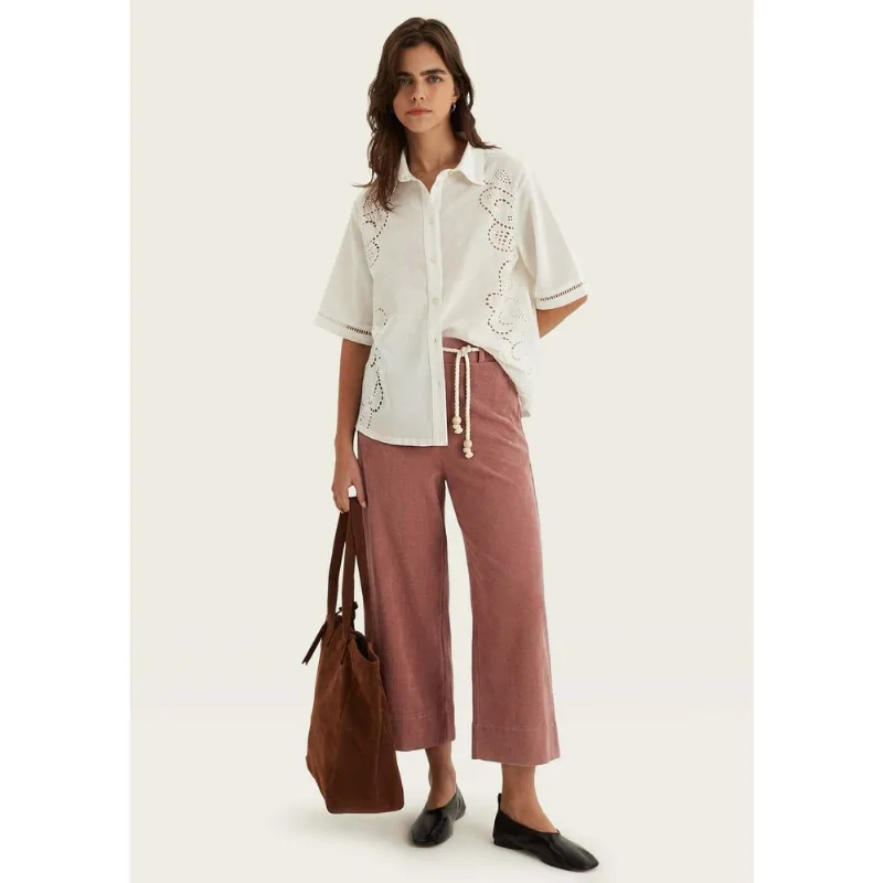 Calça Feminina Pantacourt Em Ribana Canelada - Rosa G