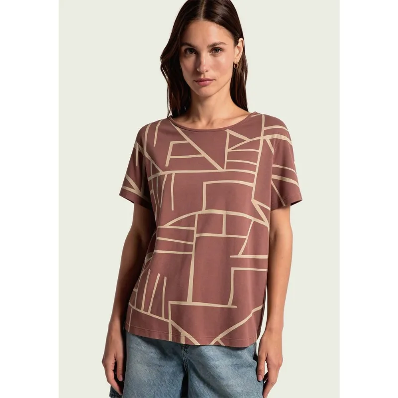 Blusa Feminina Manga Curta Estampada - Rosa XG