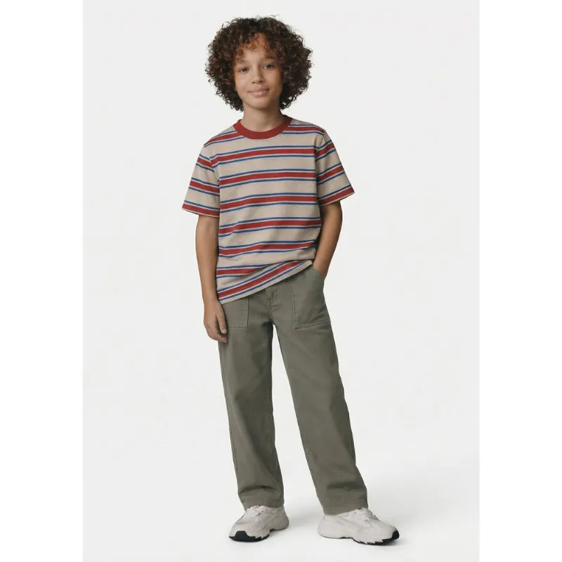 Calça Infantil Menino Reta Em Sarja - Verde 006