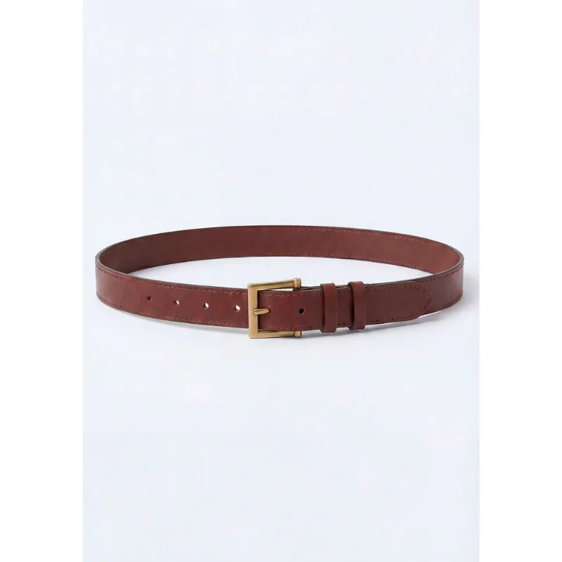 Cinto Feminino Com Fivela Quadrada - Marrom M