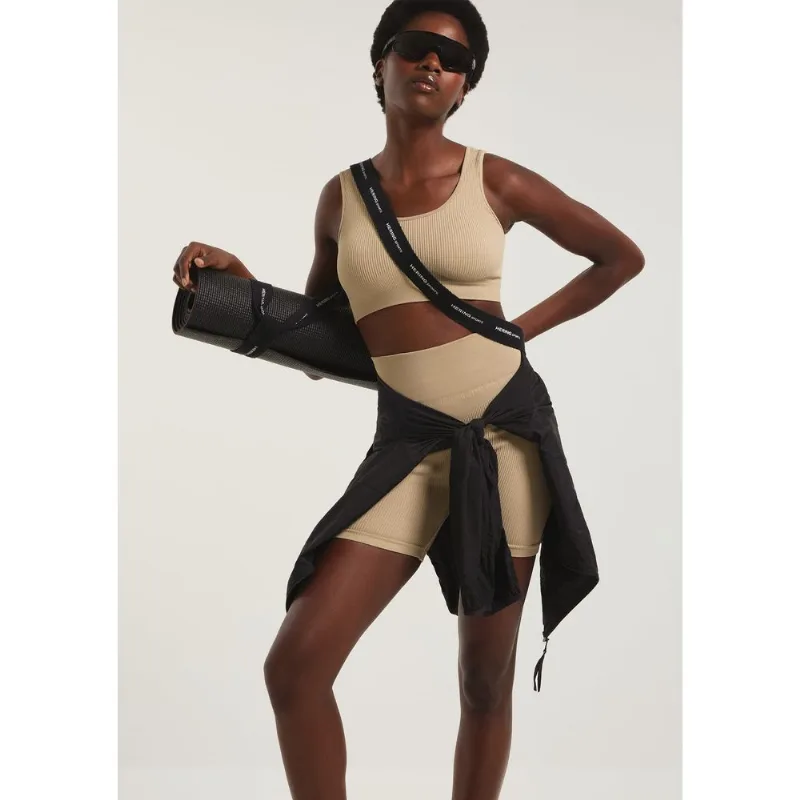 Bermuda Esportiva Feminina Biker Sem Costura - Bege XG
