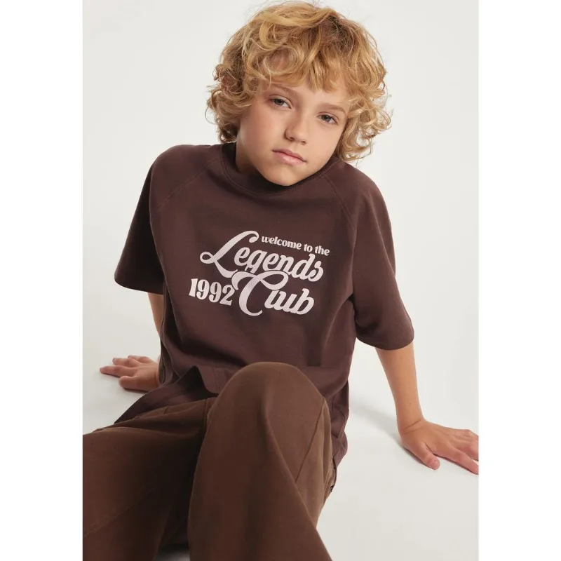 Camiseta Infantil Menino Estampada - Marrom 014