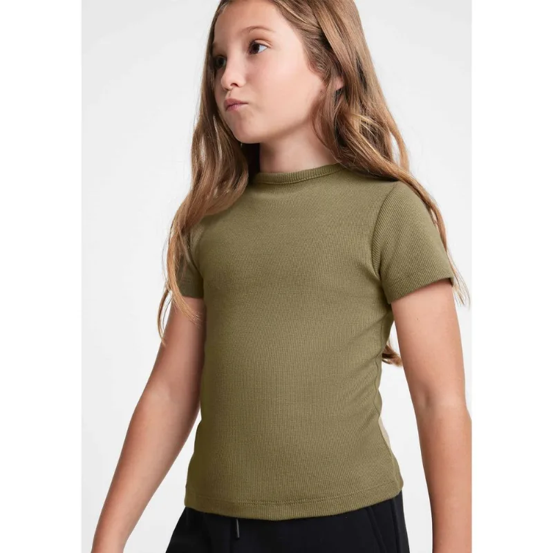 Blusa Manga Curta Infantil Menina Em Ribana - Verde 016