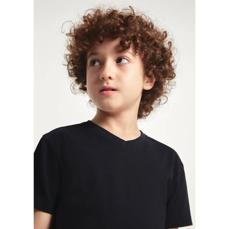 Camiseta Infantil Menino Básica Em Algodão - Preto 010