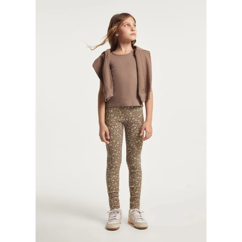 Calça Legging Infantil Menina Estampada - Caqui 010