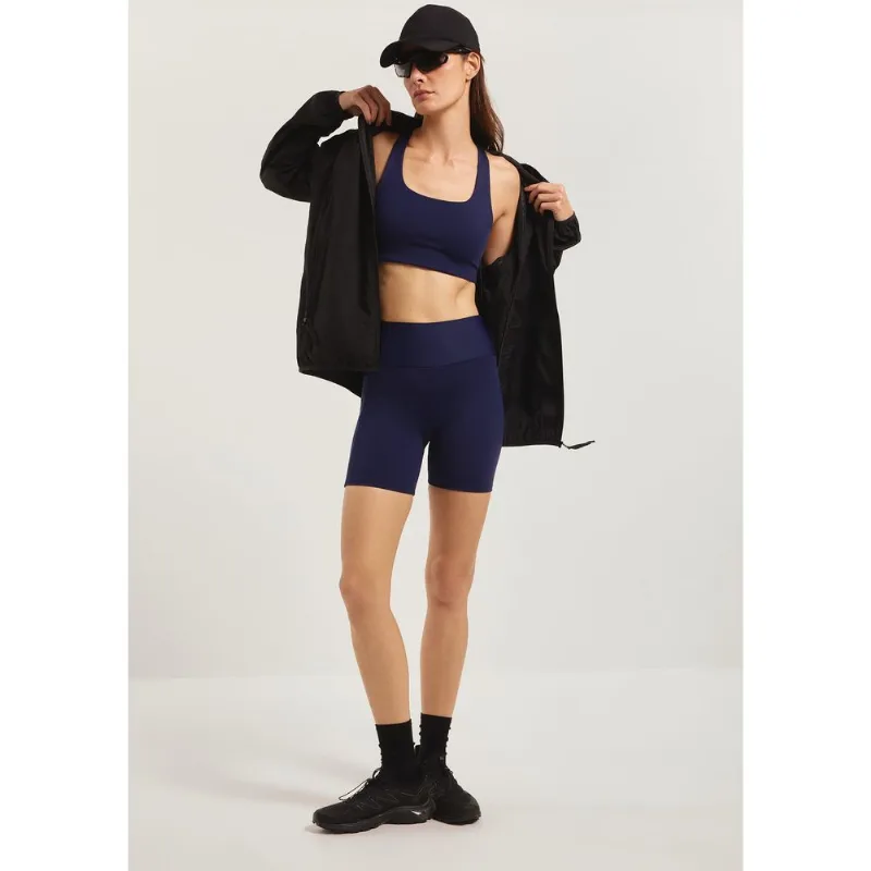 Bermuda Feminina Esportiva Biker Com Fio LYCRA® - Azul XG